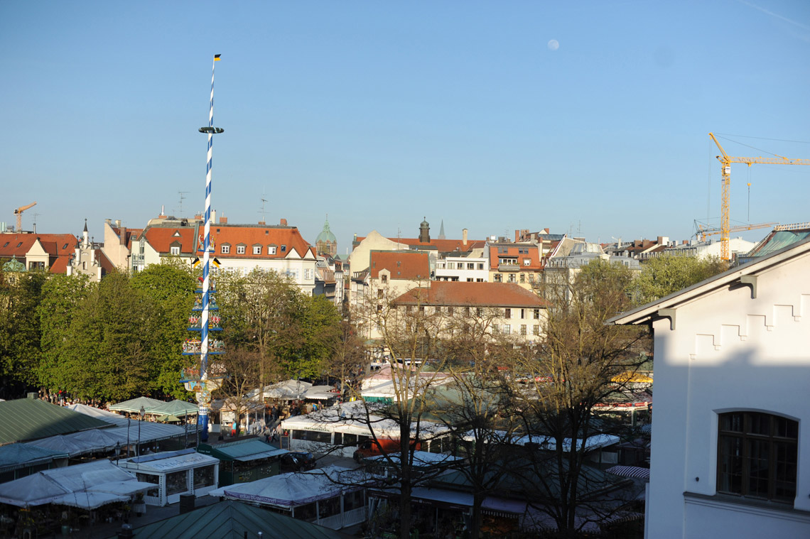 Kanzlei Blick auf Viktualienmarkt